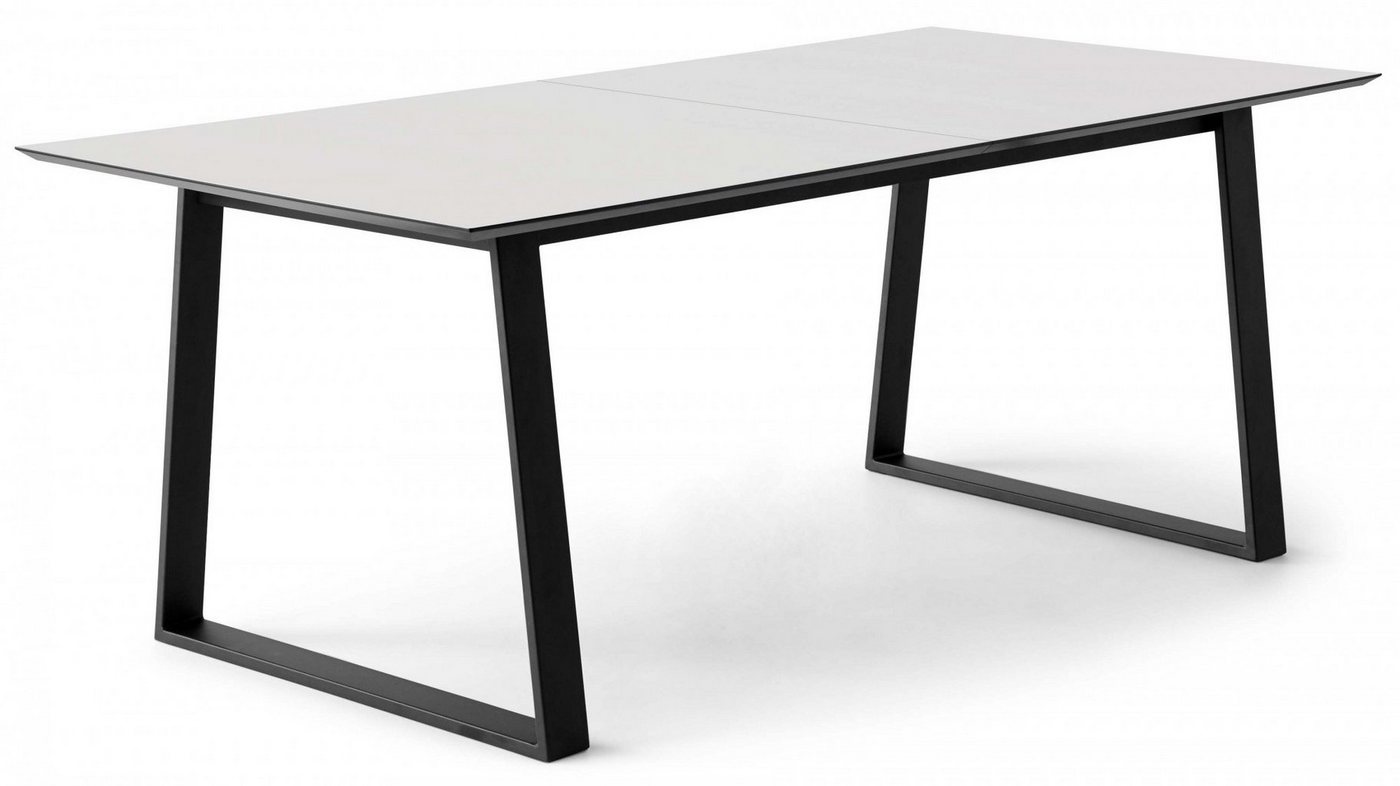 Hammel Furniture Esstisch Meza by Hammel, rechteckige Tischplatte MDF, Trapez Metallgestell, 2 Einlegeplatten von Hammel Furniture