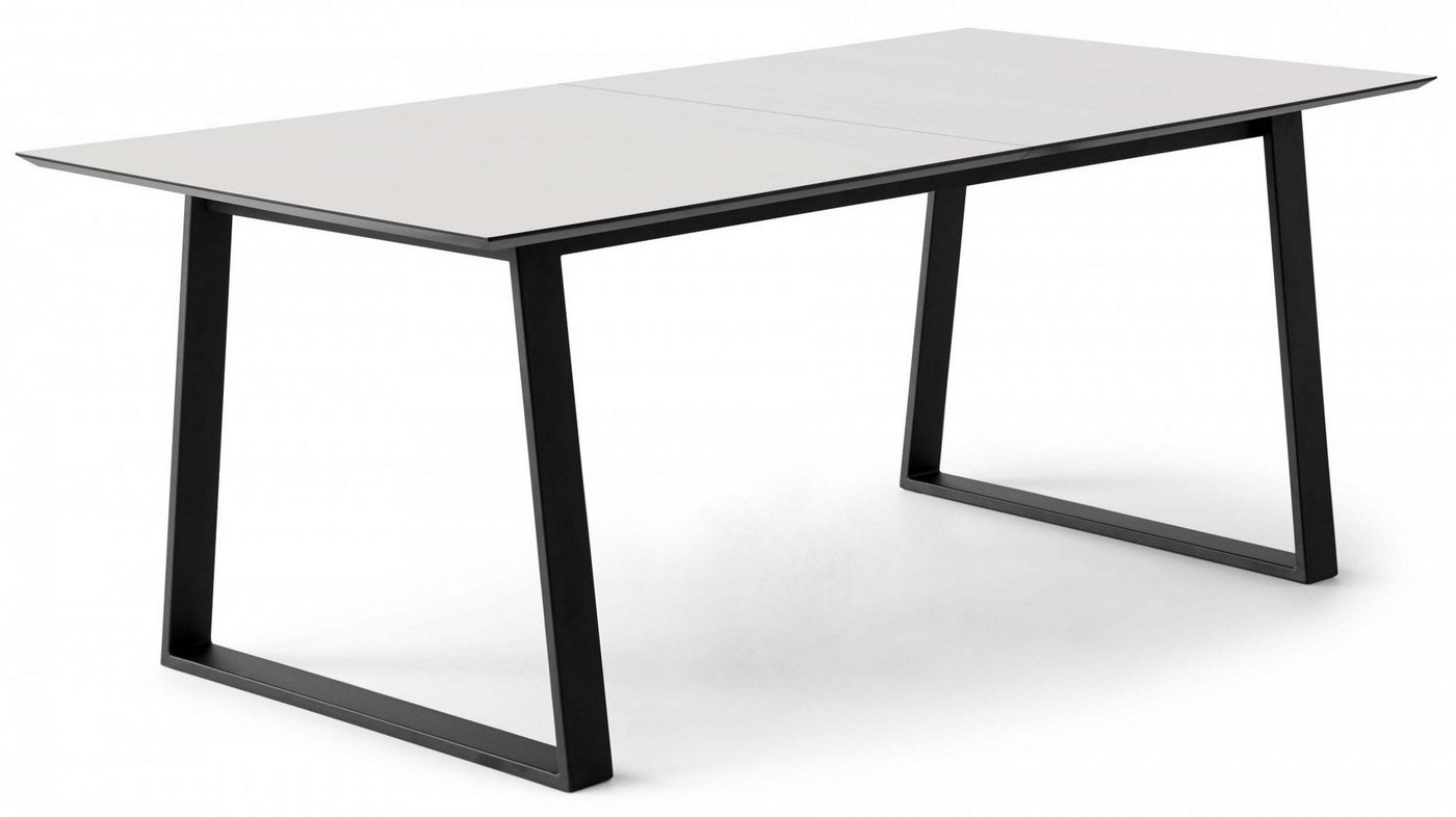 Hammel Furniture Esstisch Meza Designtisch mit Auszugsfunktion und 2 Einlegeplatten (1-St), rechteckige Tischplatte MDF, Trapez Metallgestell von Hammel Furniture