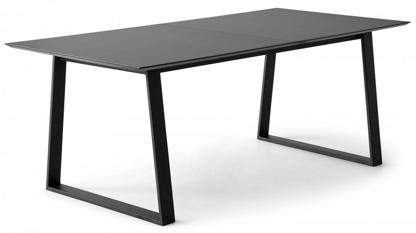 Hammel Furniture Esstisch Meza by Hammel, rechteckige Tischplatte MDF, Trapez Metallgestell, 2 Einlegeplatten von Hammel Furniture