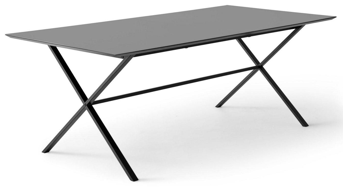 Hammel Furniture Esstisch Meza by Hammel, rechteckige Tischplatte MDF, gekreuztes Metallgestell von Hammel Furniture