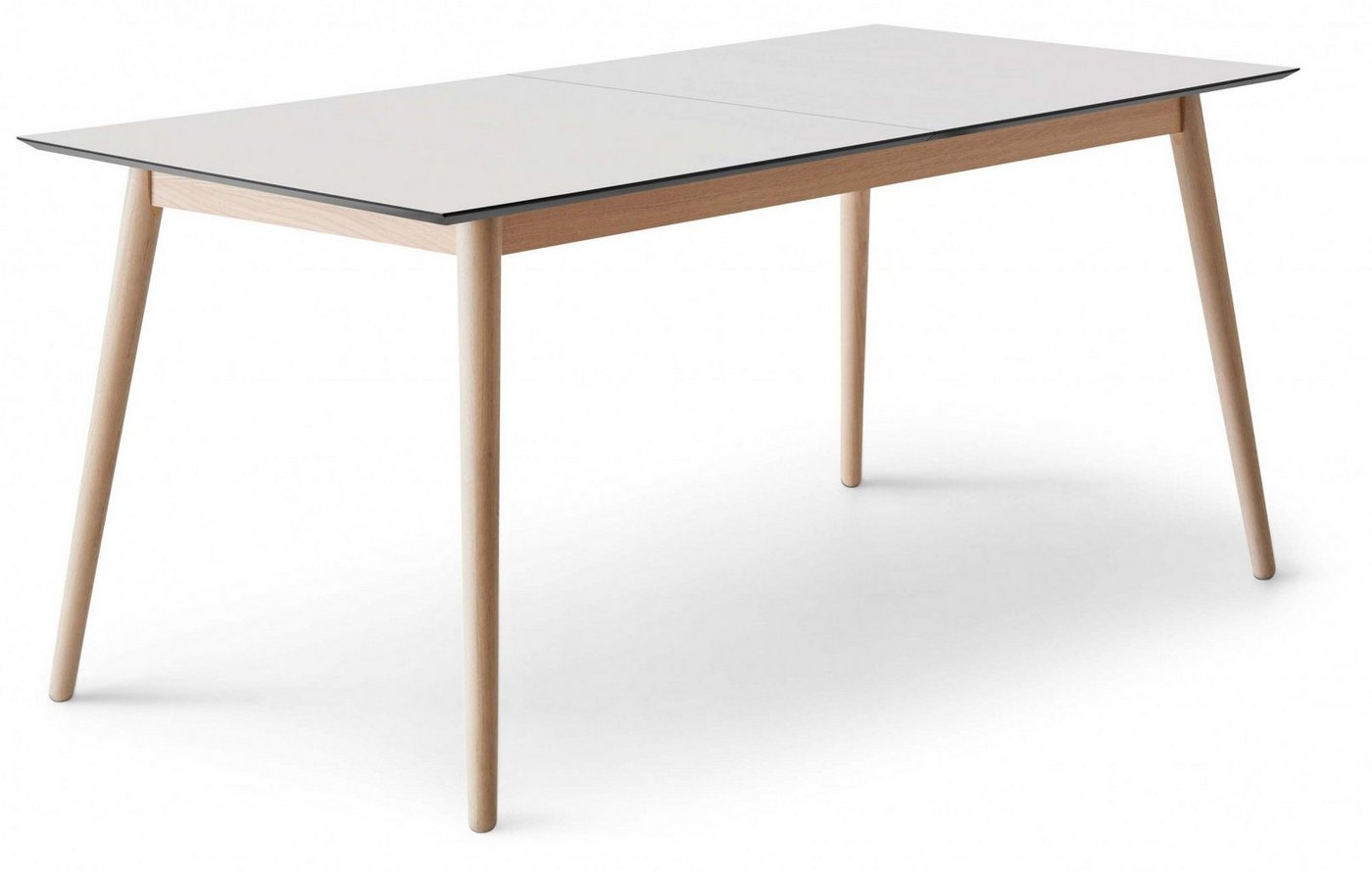 Hammel Furniture Esstisch Meza Designtisch mit Auszugsfunktion und 2 Einlegeplatten (1-St), rechteckige Tischplatte MDF, Esche Massivholzgestell von Hammel Furniture
