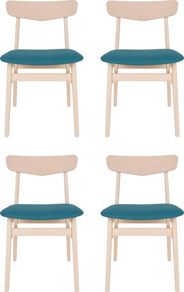 Hammel Furniture Esszimmerstuhl Findahl by Hammel Mosbøl (4 St), (Set, 2/4 Stk), Massivholz, gepolsterte Sitzfläche, versch. Farben von Hammel Furniture