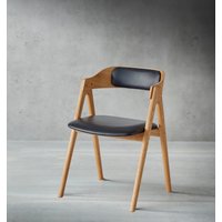 Hammel Furniture Holzstuhl "Mette, Massivholz Stuhl, Sitz- und Rückenpolster aus Leder, exklusiv" (Set) 2 Stk.Massivholz, mit Sitz und Rückenpolster aus Leder von Hammel Furniture