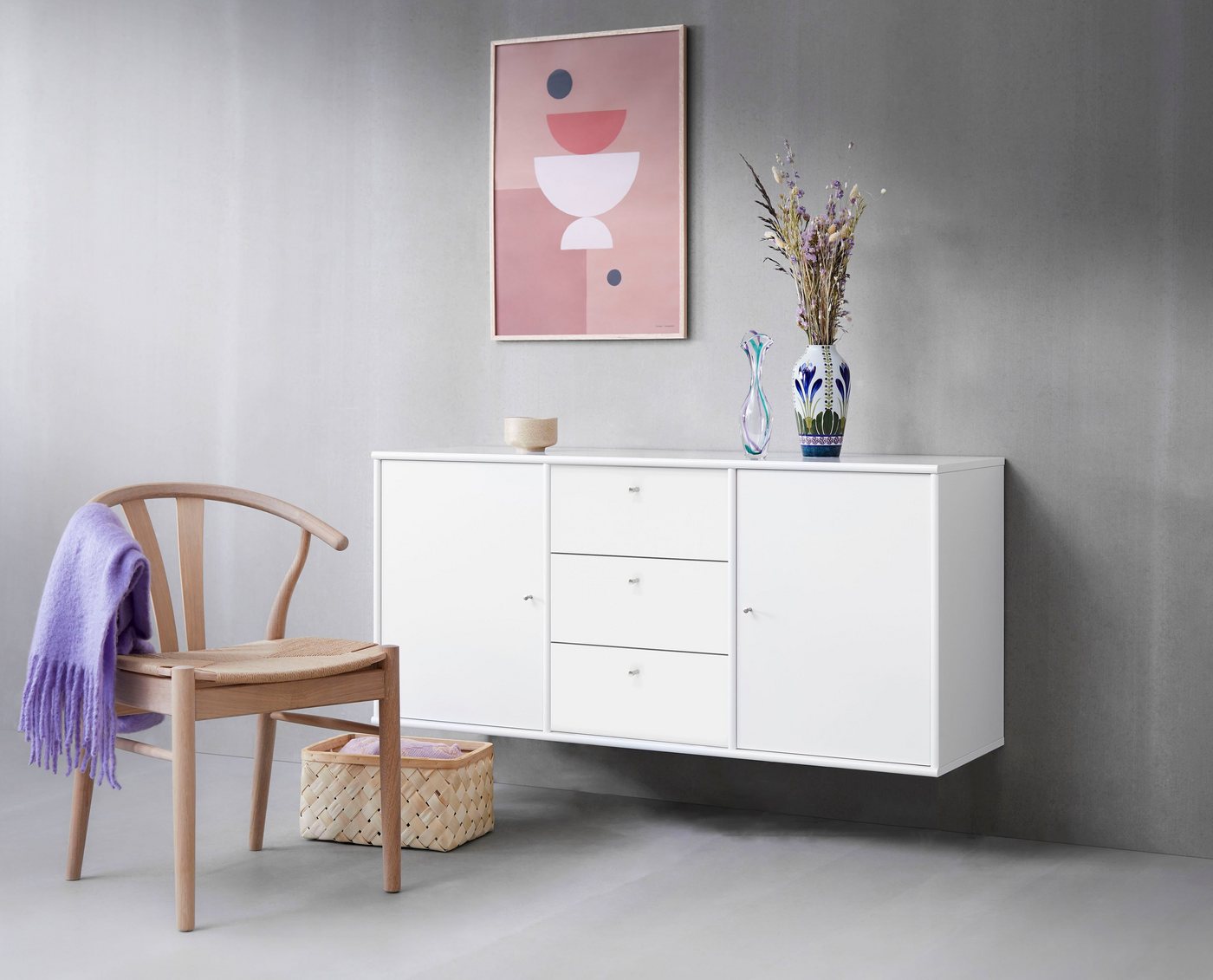 Hammel Furniture Sideboard Mistral, Hochwertig Schrank, hängend/stehend montierbar, mit Türen und Schubladen, B: 133 cm, anpassungsbar Designmöbel von Hammel Furniture