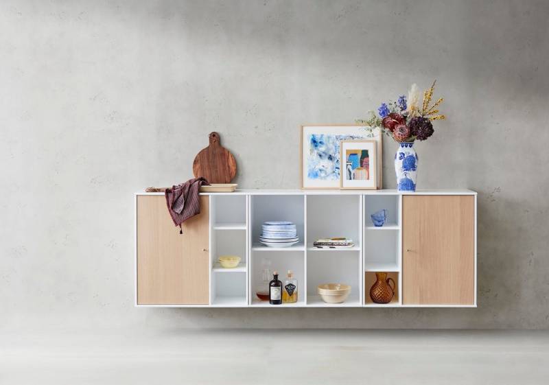 Hammel Furniture Sideboard Mistral Kubus, Kombination aus 3 Modulen, 2 Türen, Wandmontage/stehend, Breite: 207cm von Hammel Furniture