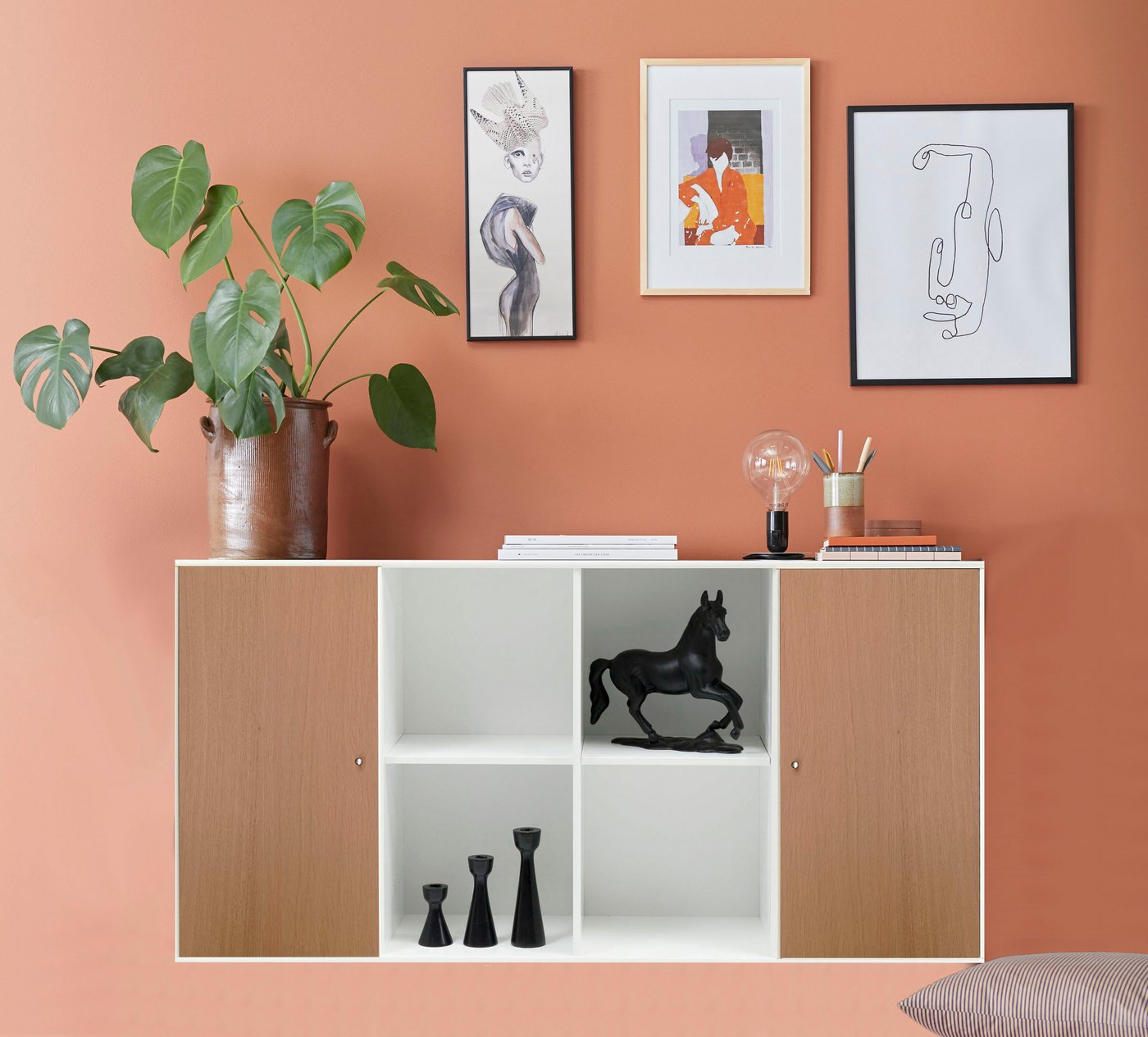 Hammel Furniture Sideboard Mistral Kubus, mit Türen, Wandmontage/stehend, Breite: 136 cm von Hammel Furniture