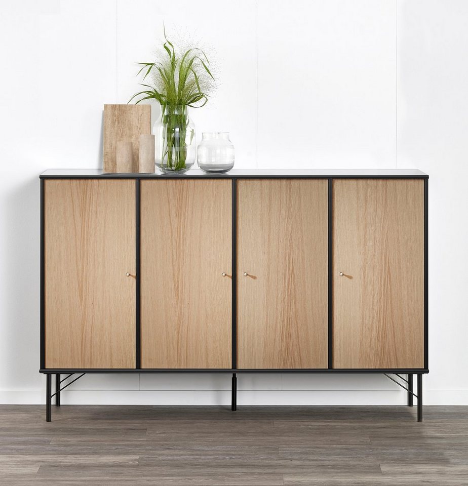 Hammel Furniture Sideboard Mistral Kubus, mit vier Türen und Metall Füße, Breite: 136 cm von Hammel Furniture