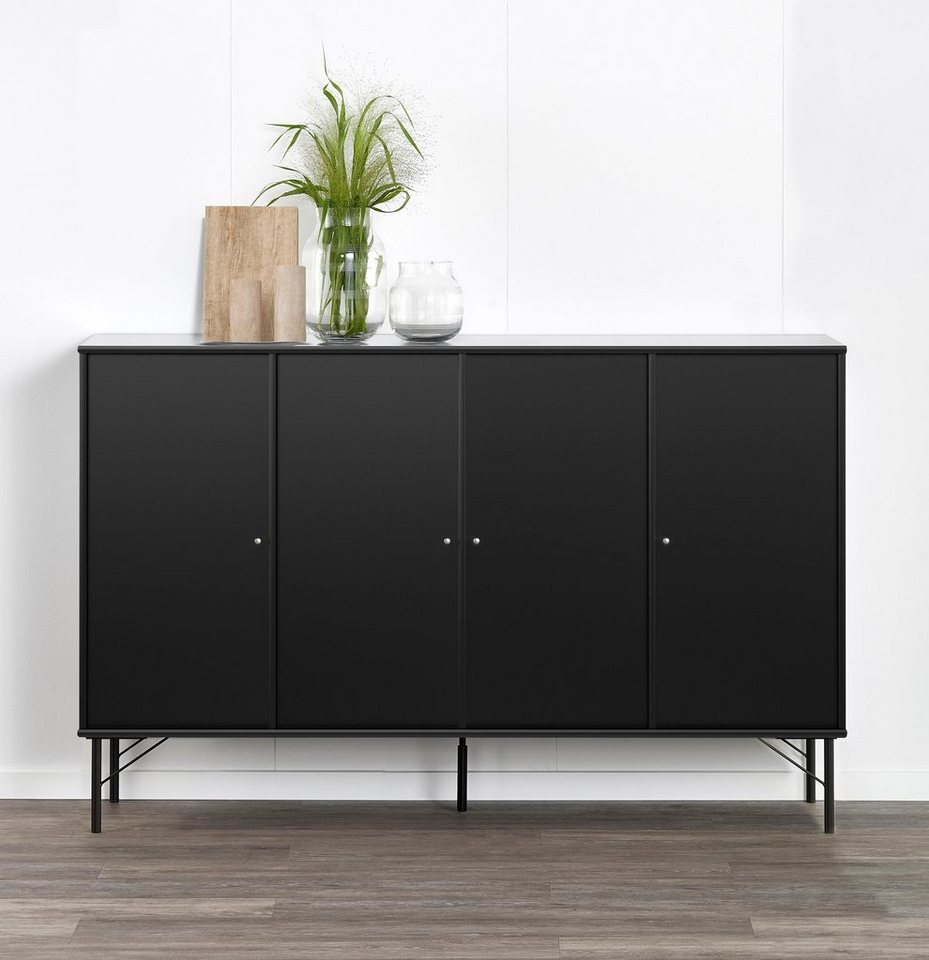 Hammel Furniture Sideboard Mistral Kubus, mit vier Türen und Metall Füße, Breite: 136 cm von Hammel Furniture