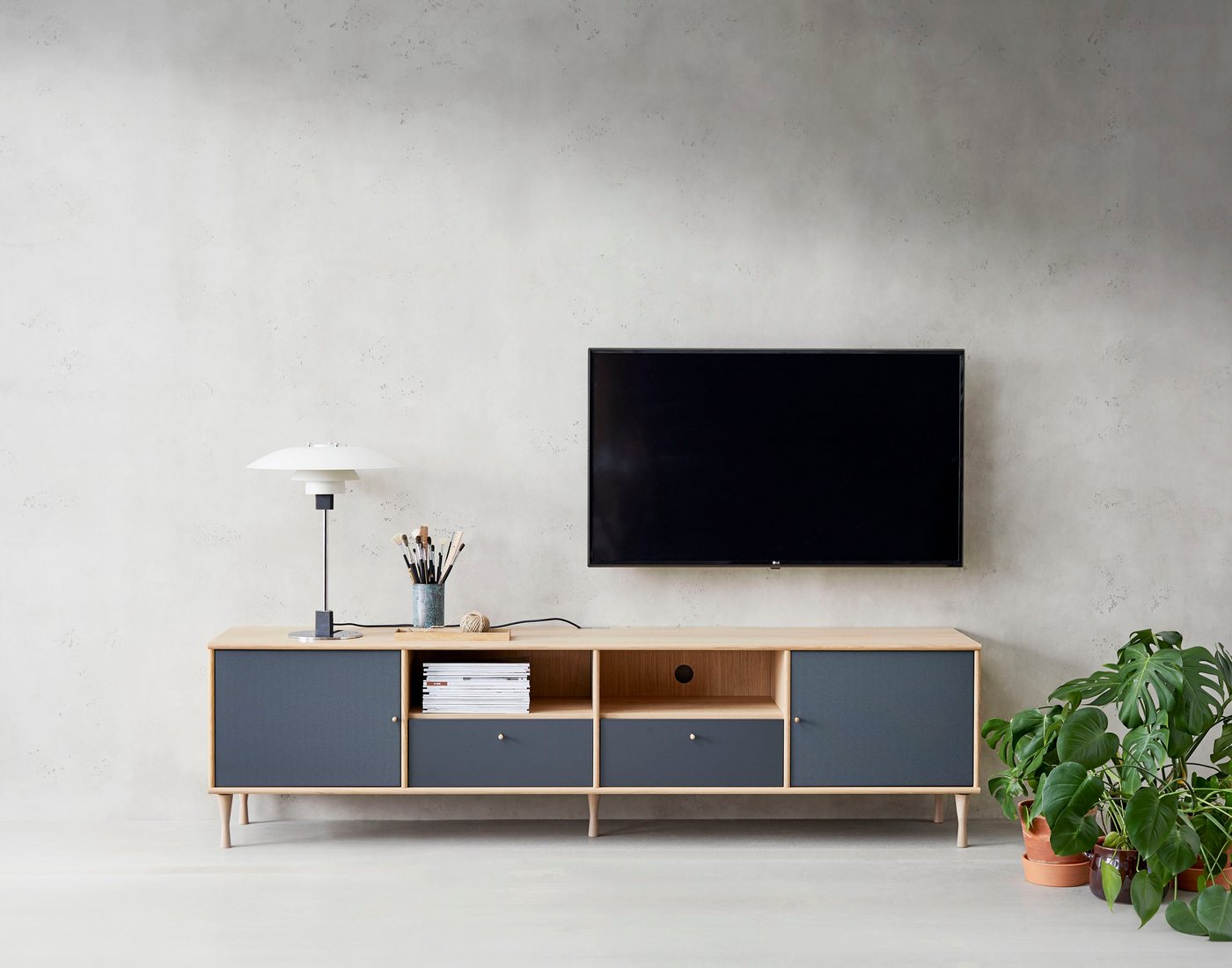 Hammel Furniture TV-Board Mistral Fernsehschrank, Medienmöbel, Hängend, mit Schubladen/Türen mit Akustikstoff, Lowboard, B: 214,9 cm von Hammel Furniture
