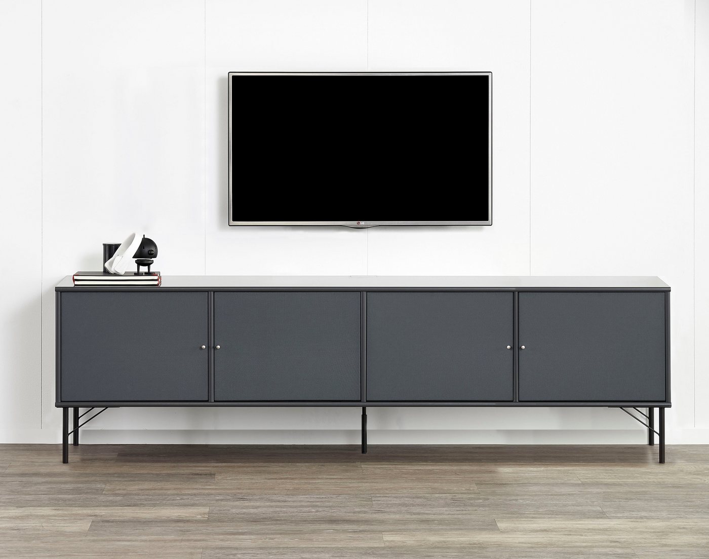 Hammel Furniture TV-Board Mistral Fernsehschrank, Medienmöbel, mit Türen mit Akustikstoff, Metall Füße, Lowboard, B: 214,9 cm von Hammel Furniture
