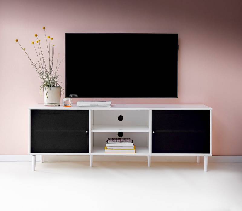 Hammel Furniture TV-Board Mistral Fernsehschrank, Medienmöbel, zwei Türen mit Akustikstoff, 6 Holz Füße, Lowboard: B: 161,5 cm von Hammel Furniture