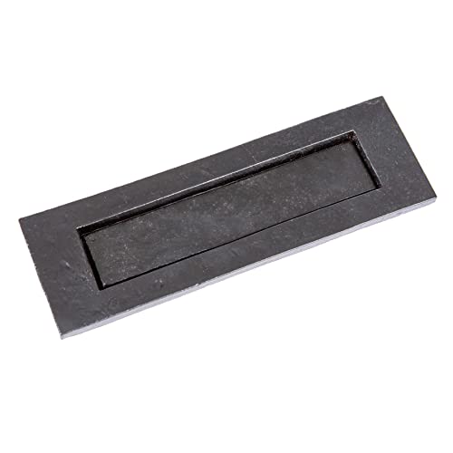 Hammer and Tongs Rustikaler Buchstabenplatte - W255mm X H85mm - Schwarz von Hammer and Tongs