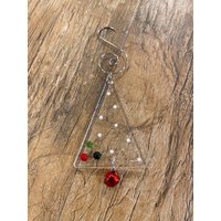 Fusing Glas Weihnachtsbaum Ornament - Baum Mit Punkten von HammerAndStoneStudio