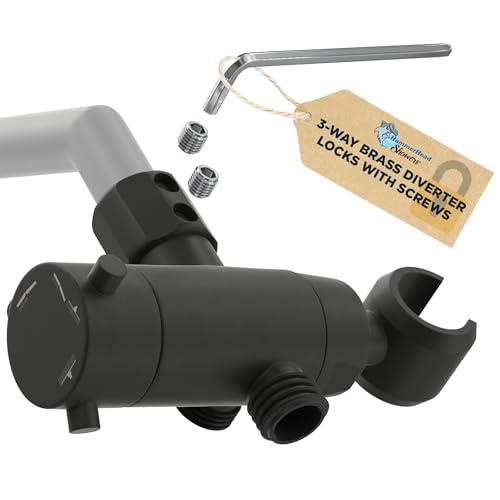 HammerHead Showers Ganzmetall 3-Wege-Duschumstellventil mit Duschkopfhalter, Universal-Splitter für Handbrause und Regenduschkopf, Mattschwarz HammerHead Showers Ganzmetall 3-Wege-Duschumstellventil mit Duschkopfhalter, Universal-Splitter für Handbrause und Regenduschkopf, Mattschwarz von HammerHead Showers