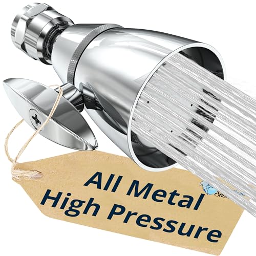 All Metal 5.1 cm Hochdruck-Duschköpfe - Chrom - Industrie Max 2,5 GPM Duschköpfe Hochdruck - Hoher Durchfluss Duschkopf mit Druckerhöhung Duschkopf - Einstellbares Sprühmuster All Metal 5.1 cm Hochdruck-Duschköpfe - Chrom - Industrie Max 2,5 GPM Duschköpfe Hochdruck - Hoher Durchfluss Duschkopf mit Druckerhöhung Duschkopf - Einstellbares Sprühmuster von HammerHead Showers