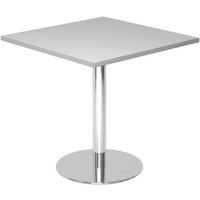 Besprechungstisch, Gestell verchromt, BxT 800 x 800 mm, grau von Hammerbacher