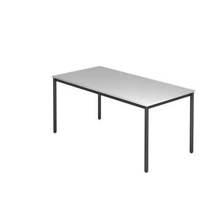 Besprechungstisch 160x80 l-grau/schwarz von Hammerbacher