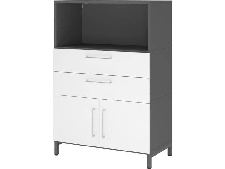 Hammerbacher, Aktenschrank, Kombischrank, 3OH, Sockel, graphit/weiss Hammerbacher, Aktenschrank, Kombischrank, 3OH, Sockel, graphit/weiss von Hammerbacher