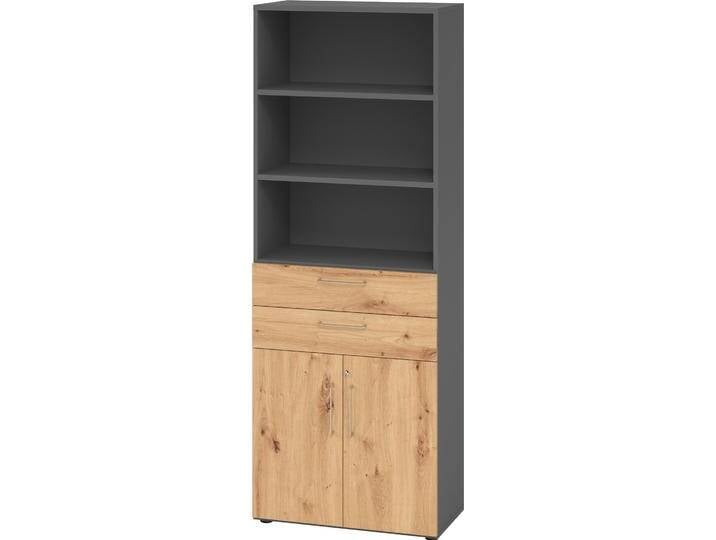 Hammerbacher, Aktenschrank, Kombischrank 6 OH 968K2 Graphit/Asteiche Hammerbacher, Aktenschrank, Kombischrank 6 OH 968K2 Graphit/Asteiche von Hammerbacher
