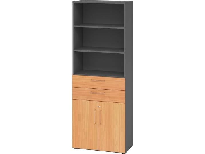Hammerbacher, Aktenschrank, Kombischrank 6 OH 968K2 Graphit/Buche Hammerbacher, Aktenschrank, Kombischrank 6 OH 968K2 Graphit/Buche von Hammerbacher