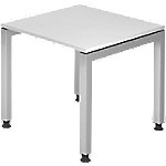 Hammerbacher Höhenverstellbarer Schreibtisch J Serie Weiß 800 x 680 mm von Hammerbacher