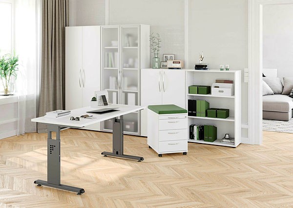 Hammerbacher OS6-Serie höhenverstellbarer Schreibtisch - Mini Office. von Hammerbacher