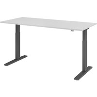 Hammerbacher Elektrisch höhenverstellbarer Schreibtisch 1-stufig, C-Fuß, BxT 1.800 x 800 mm, grau, graphit von Hammerbacher