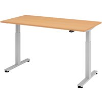 Hammerbacher Schreibtisch, elektrisch höhenverstellbar, BxT 1.600 x 800 mm, Buche von Hammerbacher