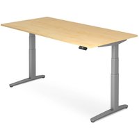 Hammerbacher Elektrisch höhenverstellbarer Schreibtisch, mit Memoryschalter, C-Fuß, BxT 2.000 x 1.000 mm, Ahorn von Hammerbacher