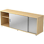 Hammerbacher Sideboard V1758S Ahorn, Silber 1.600 x 400 x 596 mm von Hammerbacher