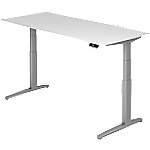 Hammerbacher Sitz-Stehschreibtisch Elektisch XBHM Rechteckig Weiß 1.800 x 800 x 720 x 65 - 130 mm von Hammerbacher