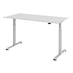 Hammerbacher Sitz-Stehschreibtisch XMST Grau, Silber 1.600 x 800 x 650 mm von Hammerbacher