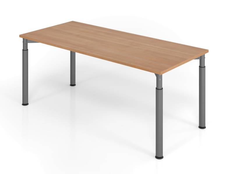 Hammerbacher Y-Serie höhenverstellbarer Schreibtisch mit 4-Fuß Gestell. von Hammerbacher