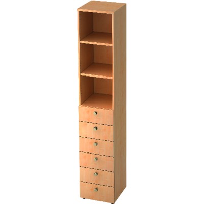 Kombischrank Profi Buche 6 OH,40 x 42 x 215,6cm von Hammerbacher
