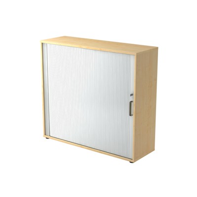 Rolladenschrank 120 x 40 x 110cm Ahorn/Silber von Hammerbacher