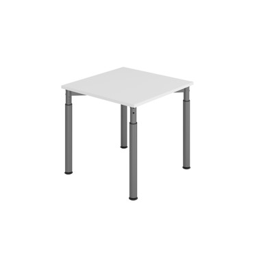 Schreibtisch 4-Fuß 800 x 800mm Grau von Hammerbacher