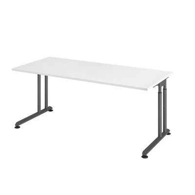 Schreibtisch C-Fuß 1800 x 800mm Weiß von Hammerbacher