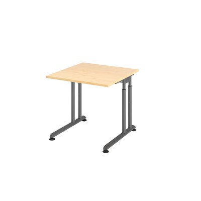 Schreibtisch C-Fuß 800 x 800mm Ahornn von Hammerbacher