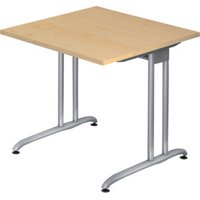 Schreibtisch Nussbaum 800x800 mm von Hammerbacher