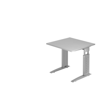 Schreibtisch US08 80x80 grau von Hammerbacher