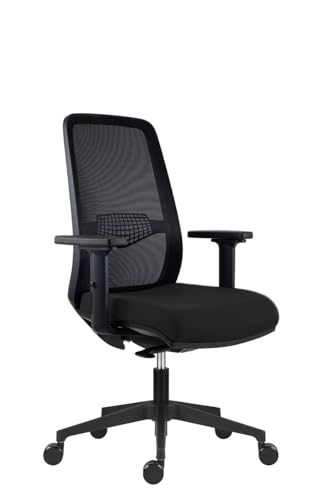 Hammerbrücker Objektmöbel GmbH Bürostuhl Ergonomisch, Drehstuhl, Schreibtischstuhl, Armlehnen, Chefsessel 130 kg schwarz von Hammerbrücker Objektmöbel GmbH