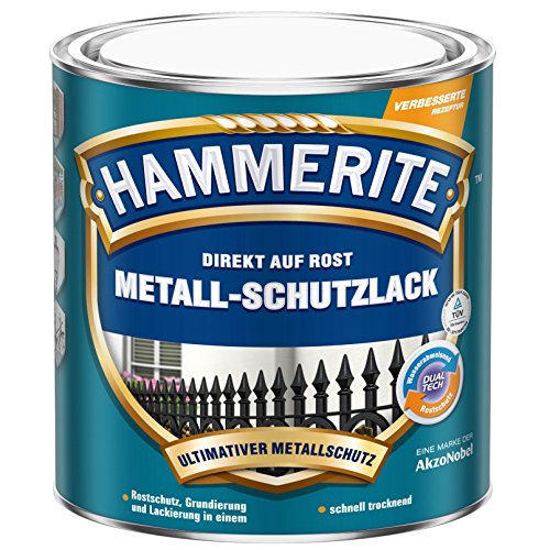 2,5 Liter Hammerite Metallschutzlack schwarz, matt von Hammerite
