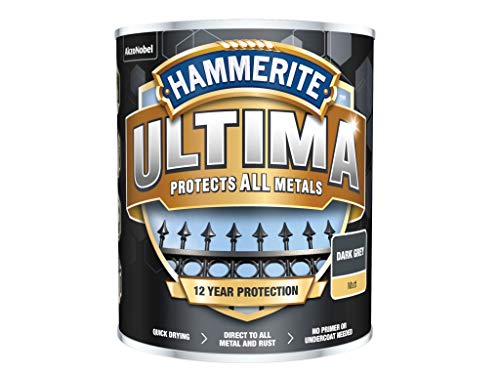 750 ml Hammerite Ultima Metallschutzlack matt Anthrazitgrau RAL7016 von HAMMERITE