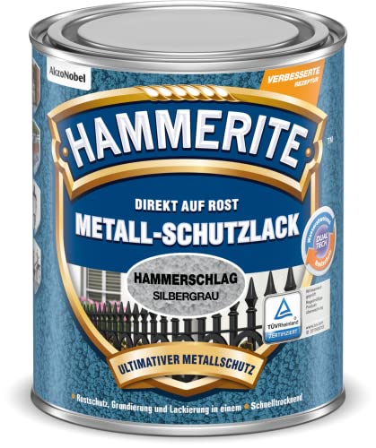 HAMMERITE METALLSCHUTZLACK HAMMERSCHLAG SILBERGRAU 750ML von HAMMERITE