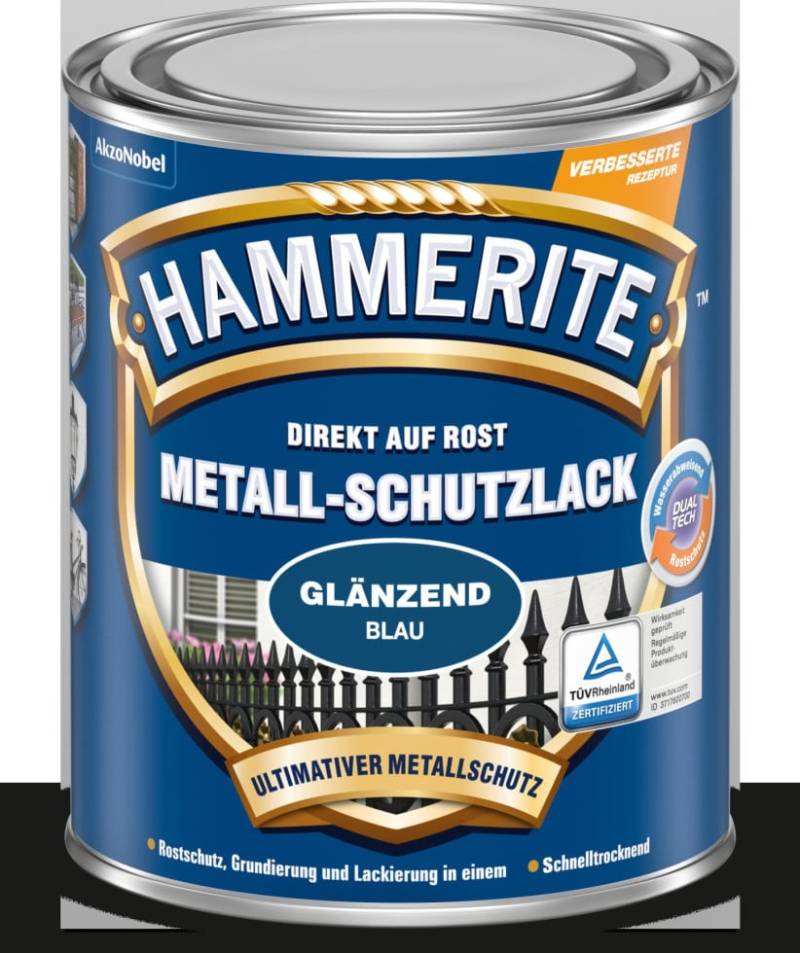 Hammerite Metall-Schutzlack 750 ml blau glänzend Hammerite Metall-Schutzlack 750 ml blau glänzend von Hammerite