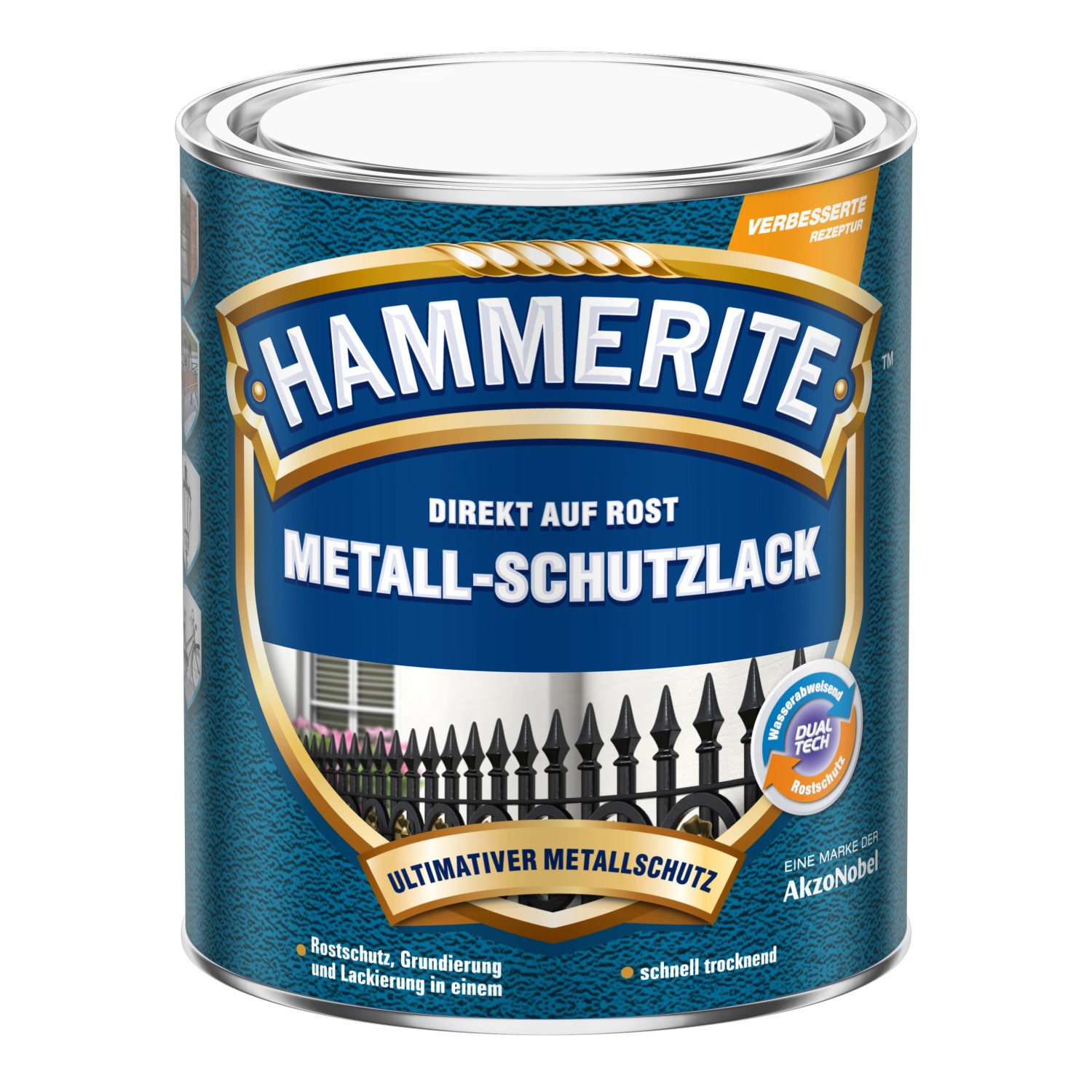 Hammerite Metall-Schutzlack Dunkelgrün Hammerschlag 250 ml von Hammerite