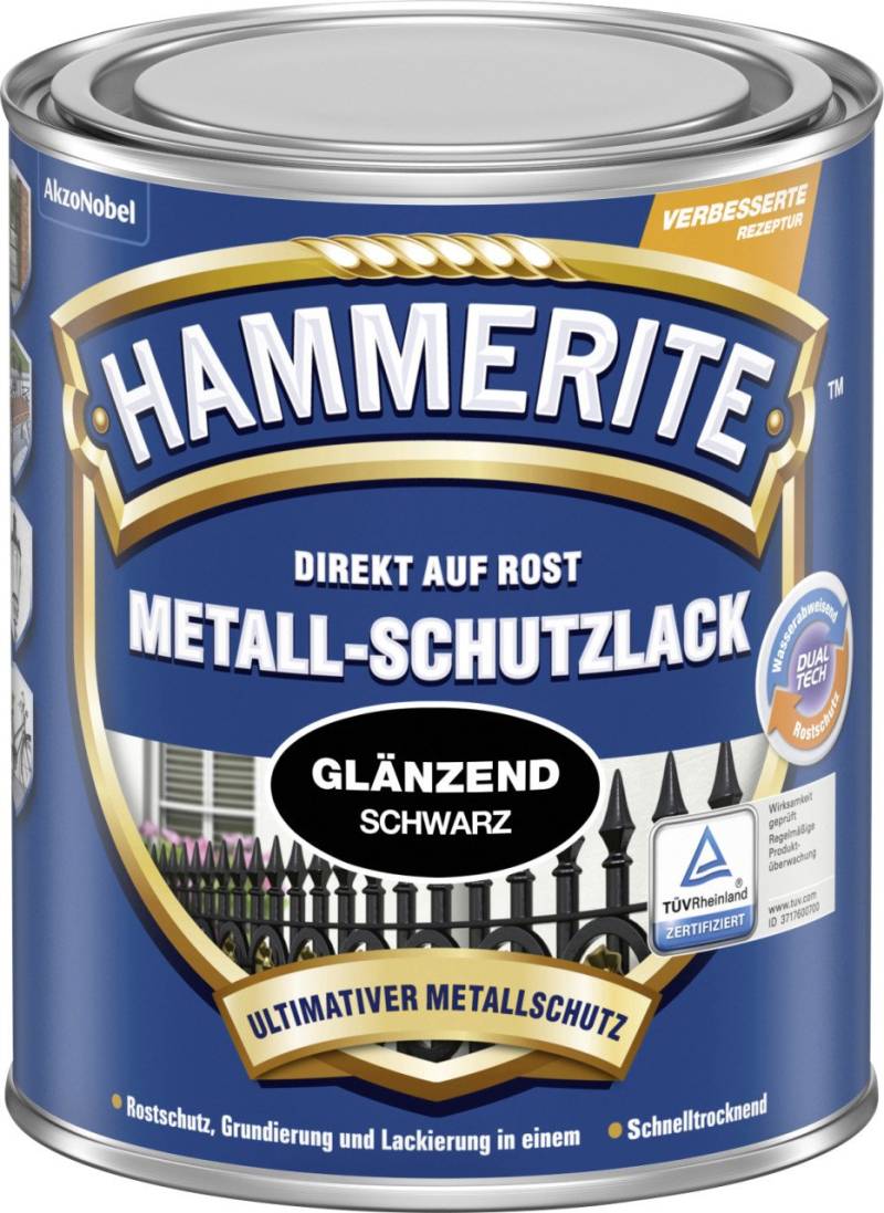 Hammerite Metall-Schutzlack Hammerschlag 250 ml schwarz glänzend Hammerite Metall-Schutzlack Hammerschlag 250 ml schwarz glänzend von Hammerite