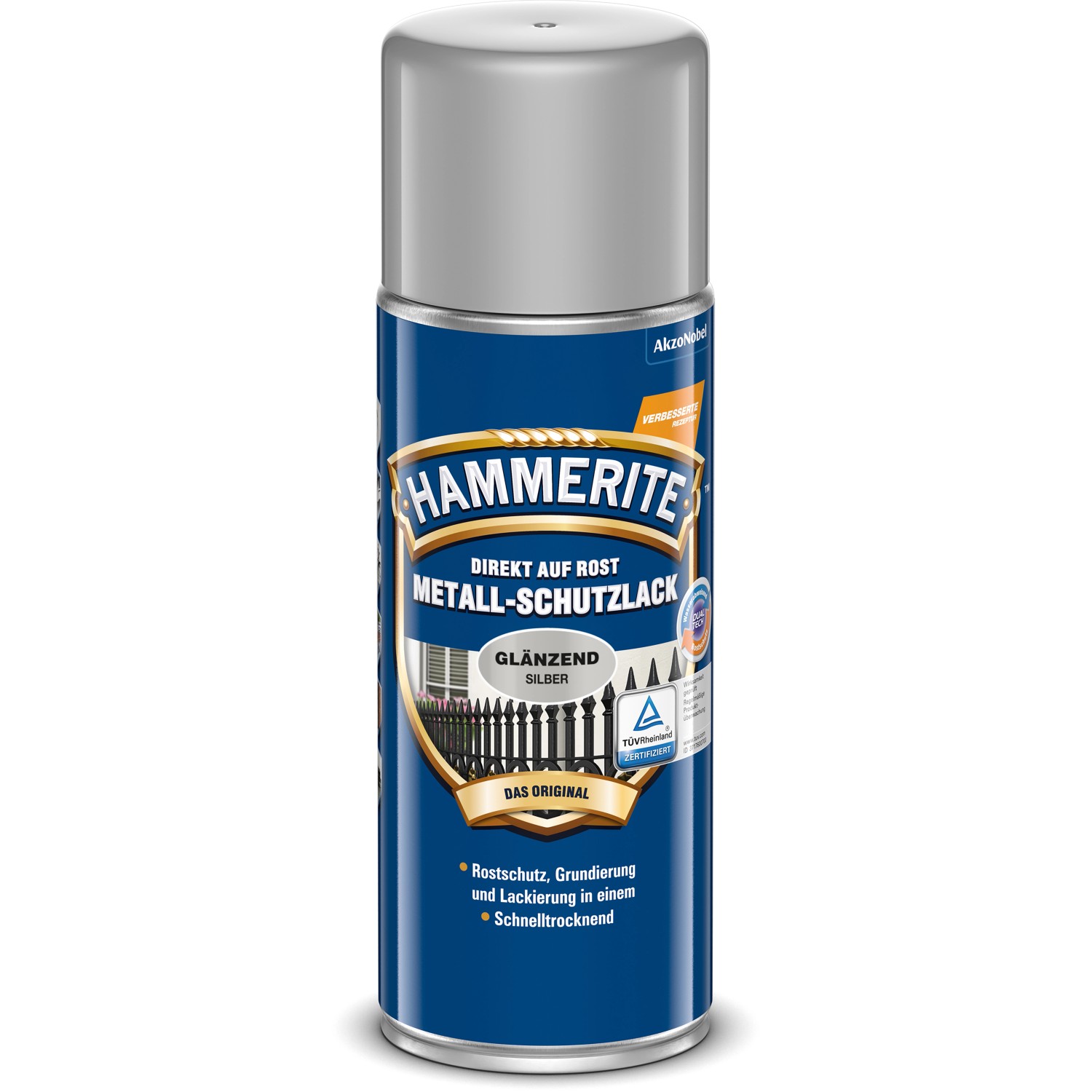 Hammerite Metall-Schutzlack Spray Silber glänzend 400 ml von Hammerite