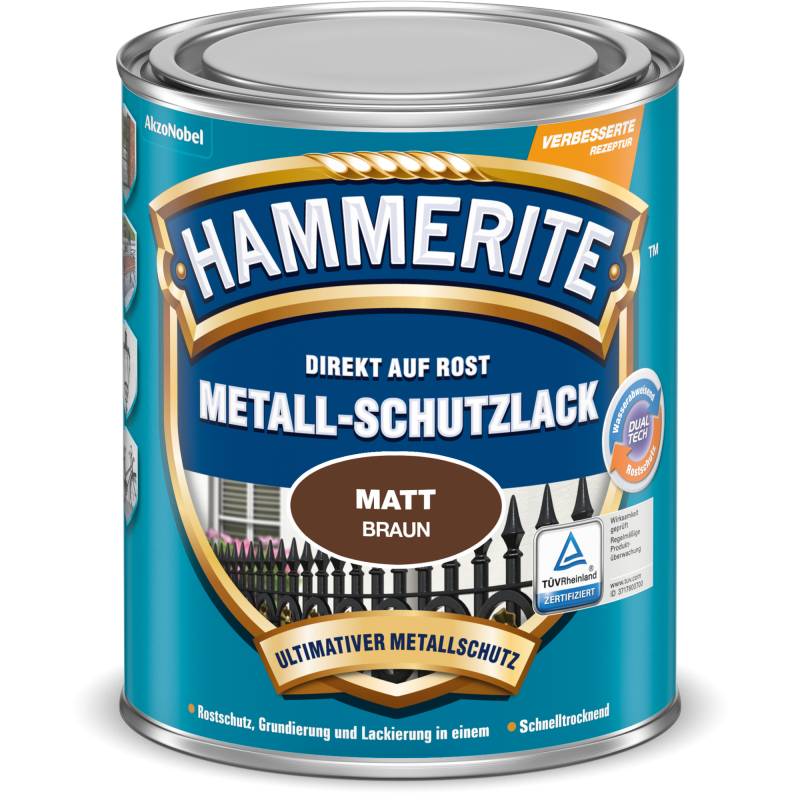 Hammerite Metallschutzlack 'Direkt auf Rost' braun matt 250 ml von Hammerite