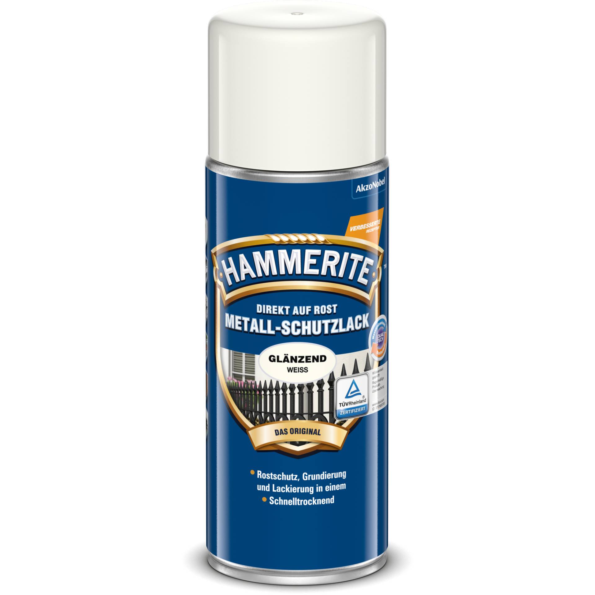 Hammerite Metallschutzlack-Spray weiß glänzend 400 ml von Hammerite